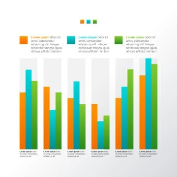 Improved Recovered After Crisis Graph Bar Chart Economic Statistical Infograp イラスト素材