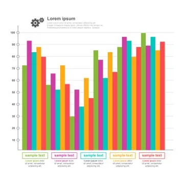 Improved Recovered After Crisis Graph Bar Chart Economic Statistical Infograp Stock Illustration