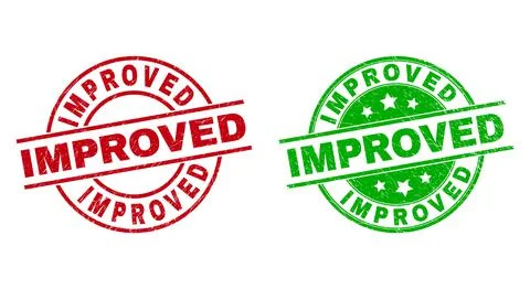 IMPROVED Round Stamp Seals Using Grunge Style Stock Illustration