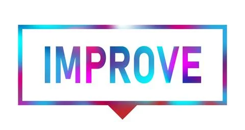 Improved text written in speech bubble ,Vector illustration. Stock Illustration