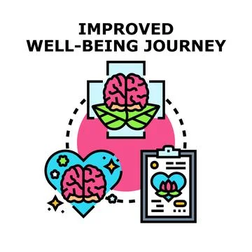 Improved well being journey concept illustration vector Stock Illustration