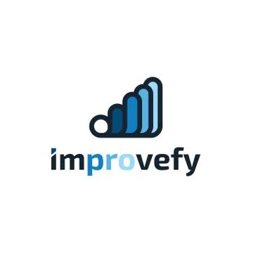 Improvefy logo design template Stock Illustration