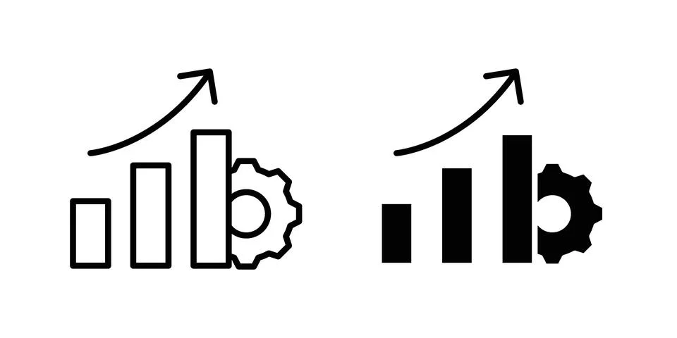 Improvement icon illustration vector, icon set for apps Illustrazione stock