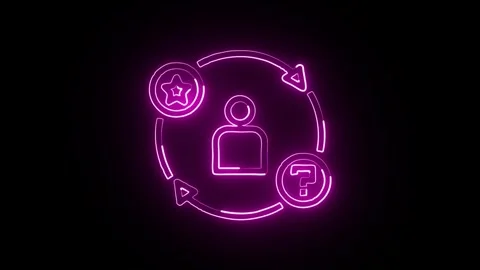 Improvement Icon Isolated on Black Background, Neon Progress Line Motion Gr.. Stock-Footage 327666927