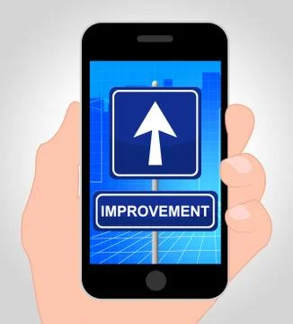 Improvement Online Shows Evolve And Grow 3d Illustration Stock Illustration