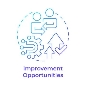 Improvement opportunities blue gradient concept icon Stock Illustration