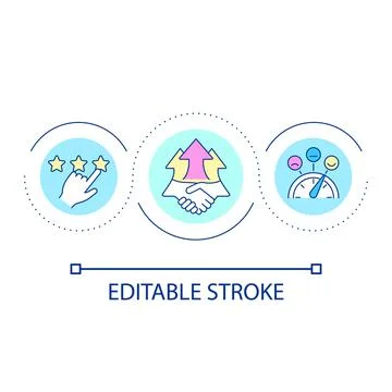Improvement of partnership loop concept icon Stock Illustration