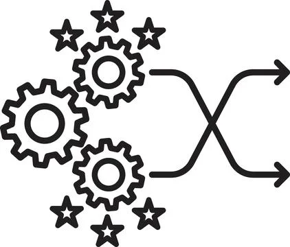 Improvement process change management icon vector sign 库存插图