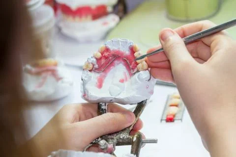 Improves denture Stock Photos