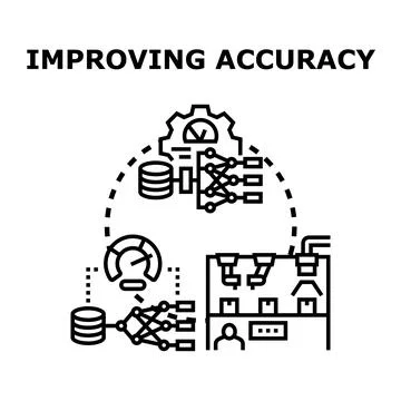 Improving accuracy of data processing algorithms Stock Illustration