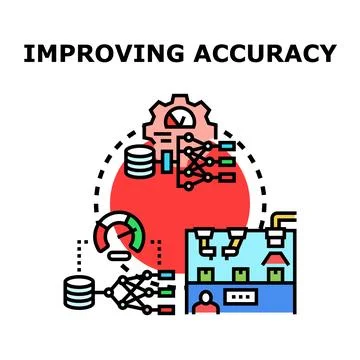 Improving accuracy of data processing algorithms Stock Illustration