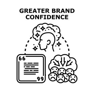 Improving brand confidence through customer satisfaction and feedback Stock Illustration