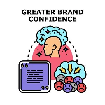 Improving brand confidence through customer satisfaction and feedback Stock Illustration