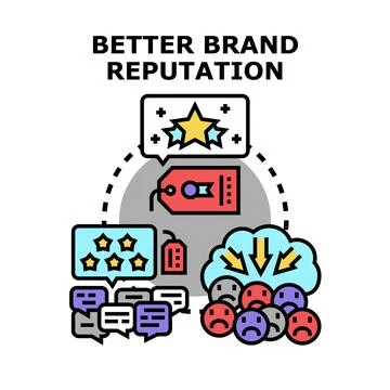 Improving brand reputation through client feedback management Stock Illustration