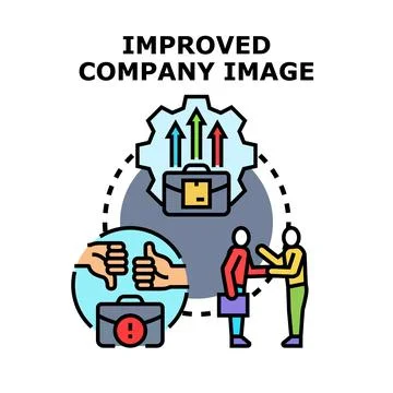 Improving company image through reputation management and business growth Stock Illustration