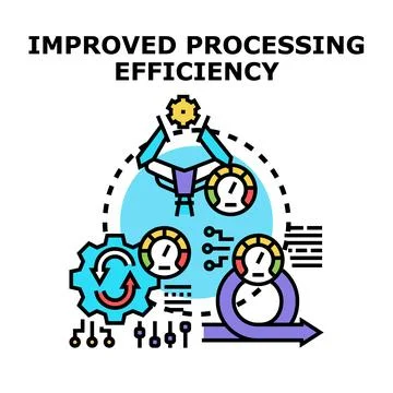 Improving digital processing efficiency and workflow optimization Stockillustratie