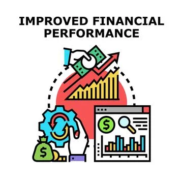 Improving financial performance through strategic growth and analysis Stock Illustration