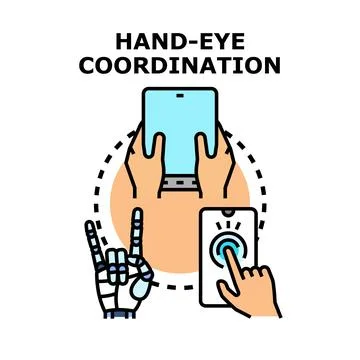 Improving human and robotic hand eye coordination Stock Illustration