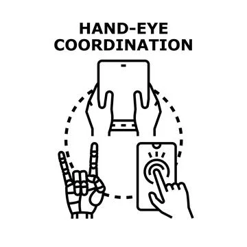 Improving human and robotic hand eye coordination Stock Illustration