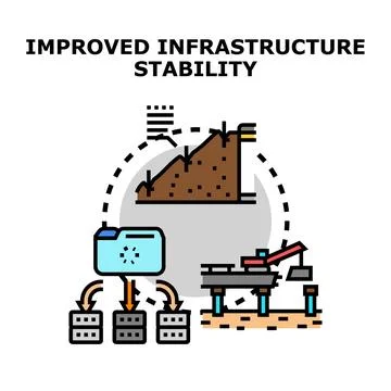 Improving infrastructure stability and data center reliability 스톡 일러스트