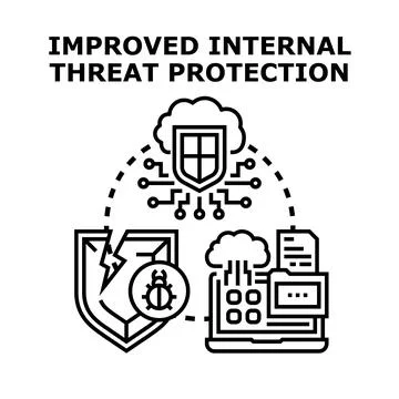Improving internal threat protection for data security 库存插图