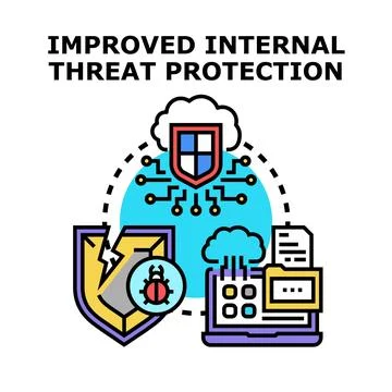 Improving internal threat protection for data security Illustrazione stock