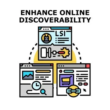 Improving internet visibility with digital marketing optimization strategy Stock Illustration