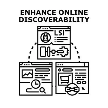 Improving internet visibility with digital marketing optimization strategy Stock Illustration