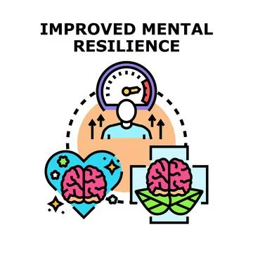 Improving mental resilience and stability concept vector Stock Illustration