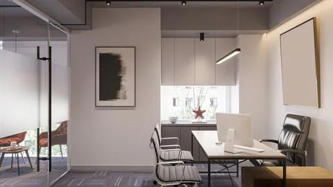 Improving Office Environment Design Solutions for Enhanced Efficiency Illustrazione stock