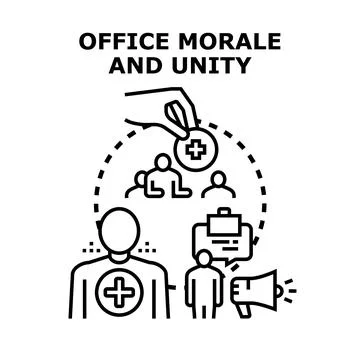 Improving office morale and team unity concept vector Stock Illustration
