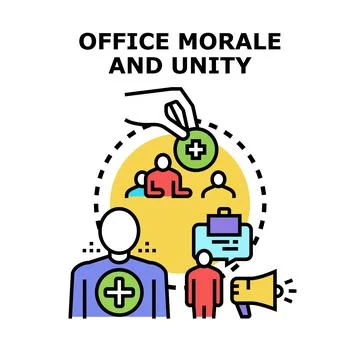 Improving office morale and team unity concept vector Stock Illustration