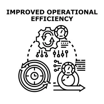 Improving operational efficiency concept for business process automation Stock Illustration