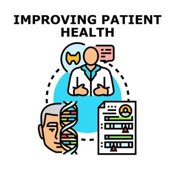 Improving patient health using genetic and medical data Stock Illustration