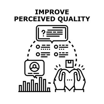 Improving perceived quality through customer feedback Stock-Illustration