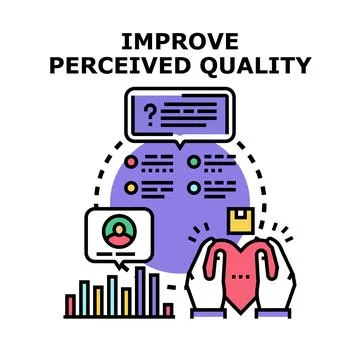 Improving perceived quality through customer feedback Stock Illustration