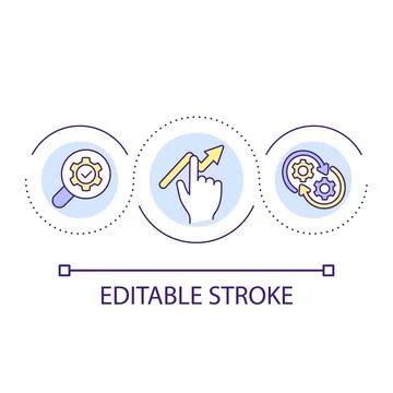 Improving performance process loop concept icon Stockillustratie