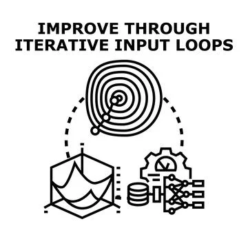 Improving performance through iterative input loops and data analysis Stockillustratie