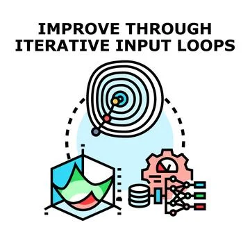 Improving performance through iterative input loops and data analysis Stock Illustration