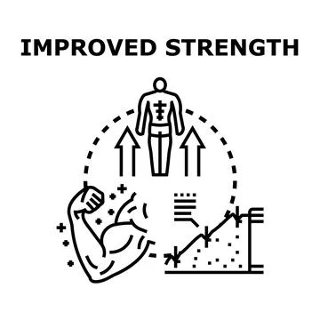 Improving physical power and developing human strength plan Illustration