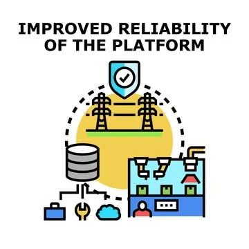 Improving platform reliability for secure data and infrastructure Stock Illustration