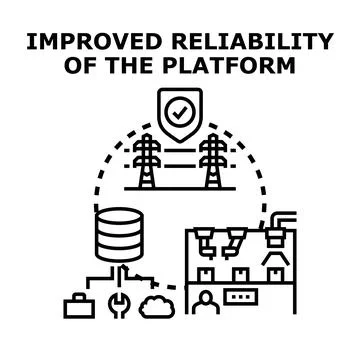 Improving platform reliability for secure data and infrastructure Stock Illustration