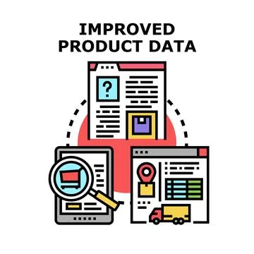 Improving product data management system strategy concept Stock Illustration
