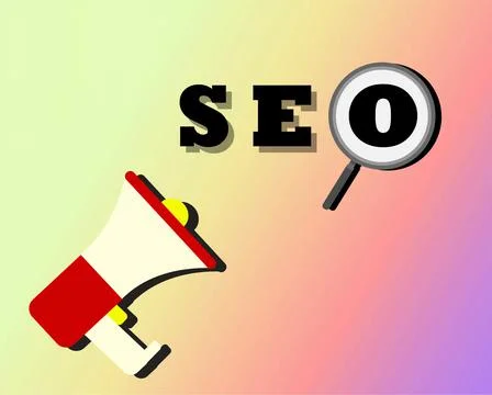 Improving ranking on search engine, Search engine traffic, Testing website SEO, Illustrazione stock