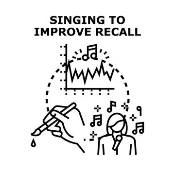 Improving recall memory with singing and creative learning イラスト素材