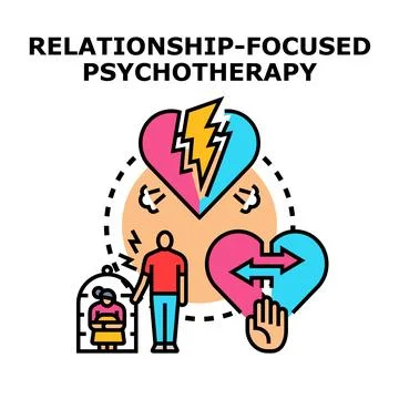 Improving relationships through psychotherapy and emotional support Stock Illustration