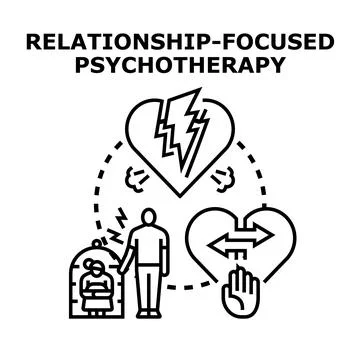 Improving relationships through psychotherapy and emotional support Stock Illustration