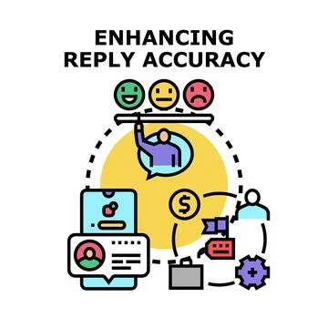 Improving reply accuracy in digital feedback and communication Stock Illustration
