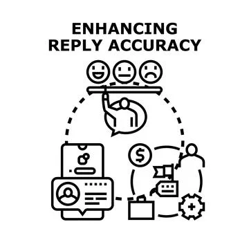 Improving reply accuracy in digital feedback and communication Stock Illustration