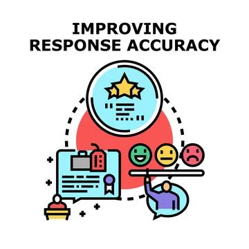 Improving response accuracy and customer feedback Stock Illustration